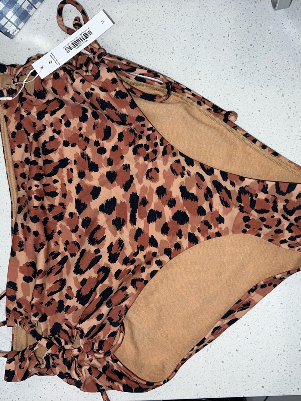 Leopard Print One-Piece Swimsuit - Brown & Black